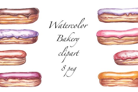 Download Watercolor Bakery Clipart - Premium Bundle