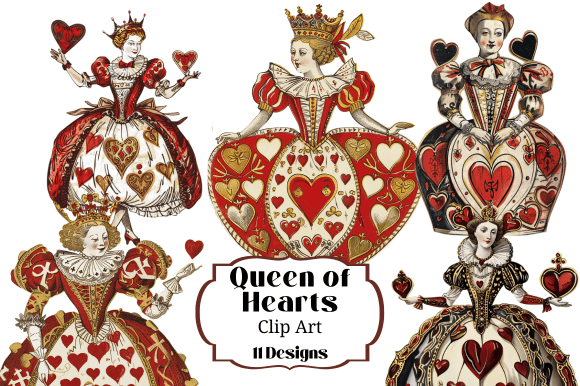 Download 11 Queen of Hearts Clipart Illustrations - Queen of hearts Collection