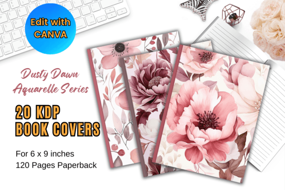 Download Dusty Dawn Aquarelle Series KDP Cover - Kdp cover Collection