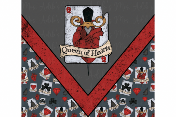Download 20oz Queen of Hearts Tumbler Wrap - Queen of hearts Collection